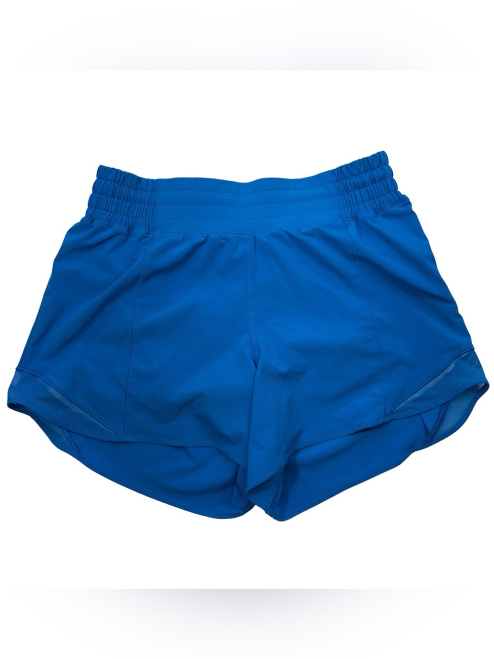 Lululemon Hotty Hot Bright Blue Lined Athletic Casual Running Shorts 6 Lounge